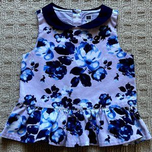 Girls Janie and Jack Sleeveless Floral Top - Size 5